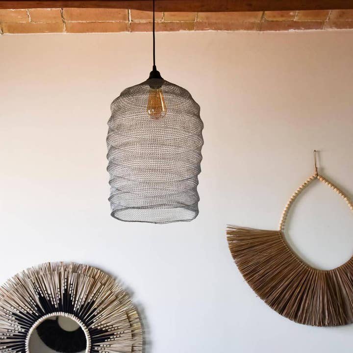 Joglo living - Wholesale Lampshade - Watu Silver - metal wire lampshade5