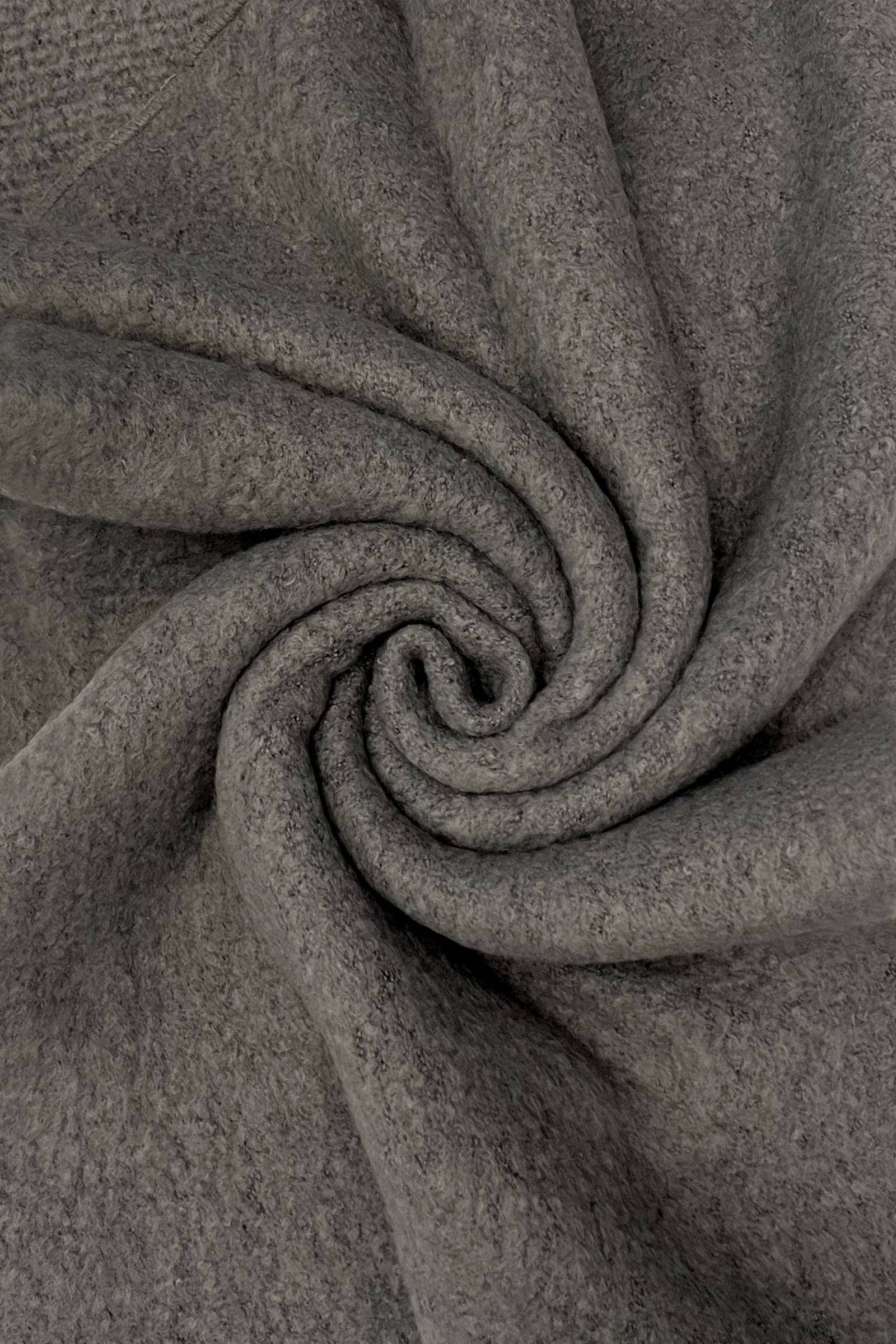 Fashion Scarf World - Wholesale Scarf - Women's - Plain Boucle Diagonal Edge Wool Scarf28