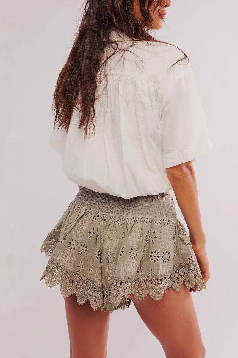 Mccolin - Wholesale Skort - Women's - Lace-Trim Eyelet Skort3