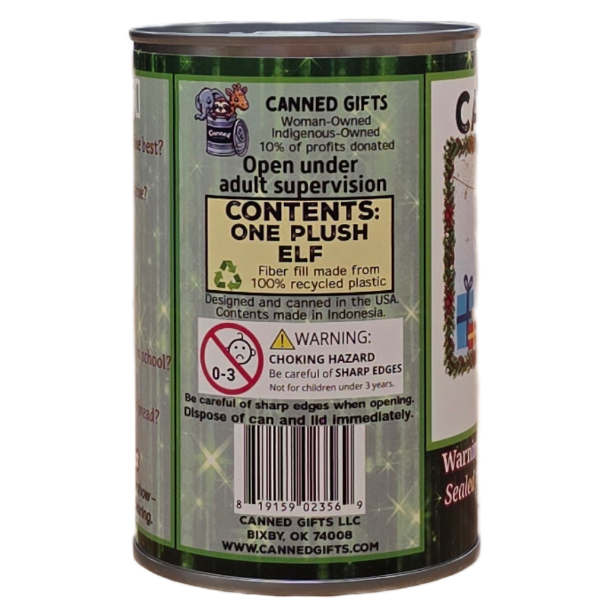 Canned Gifts - Wholesale Stuffed/Plush Toy - Kids & Baby - Canned Elf | Christmas Plush in a Can w/Jokes | Magical3