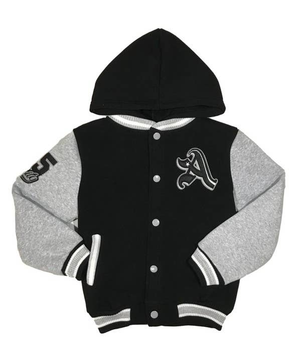 Unik - Wholesale Varsity/Baseball Jacket - Kids - Boys Varsity Jacket Casual Outerwear With Hoodie 2-47