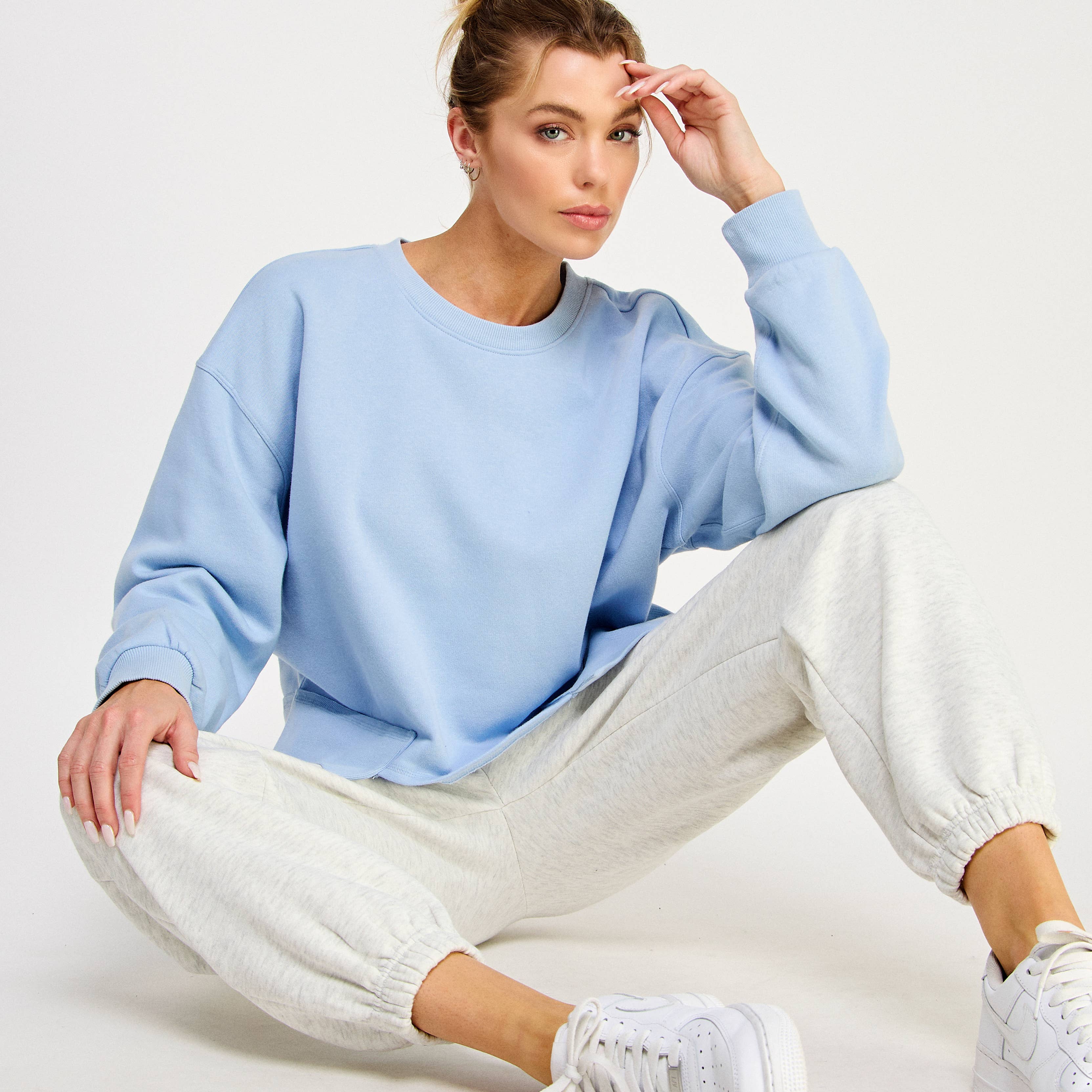 BABY BLUE CAMDEN SWEATSHIRT-FZ0011 for wholesale on Faire13