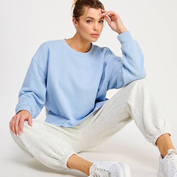 BABY BLUE CAMDEN SWEATSHIRT-FZ0011 for wholesale on Faire13