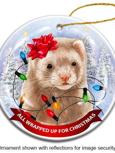 Adorno envuelto en canela con forma de hurón para venta al por mayor de Pet Gifts USA, LLC