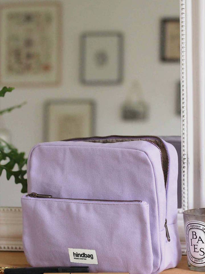 Alix Lilac XL Toiletry Bag for wholesale by Hindbag