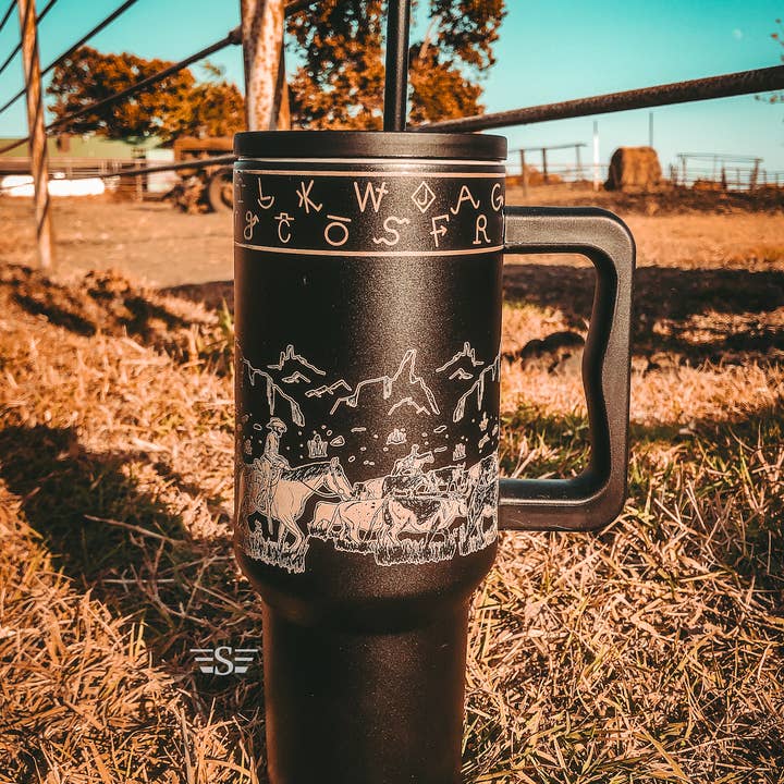 Flying S Company - Wholesale Insulated Mug/Tumbler - Cattle Drive 40oz Cup