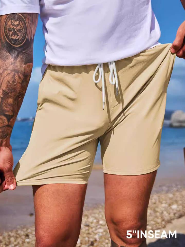 Men's Casual Shorts Printed Drawstring Elastic for wholesale by Kustom Kreations Goods