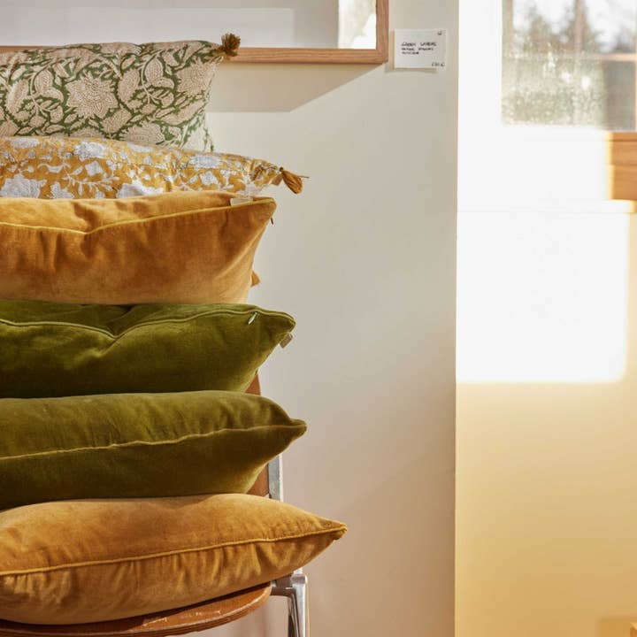 Bonheur du Jour - Wholesale Throw pillow cover - Cushion cover - Curry Velvet1