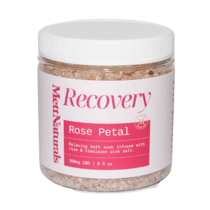 Recovery, CBD Rose Petal Bath Soak for wholesale by Mett Naturals CBD