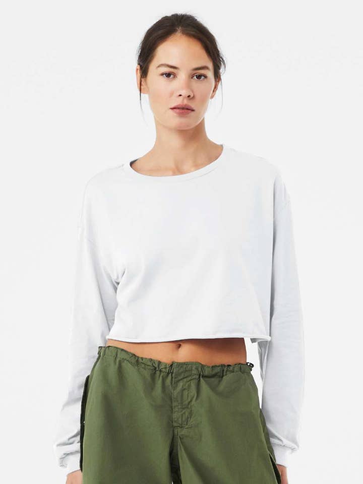 MYES BULK APPAREL - Vente T-shirt – femme - T-shirt à manches longues raccourci pour femme BELLA+CANVAS14