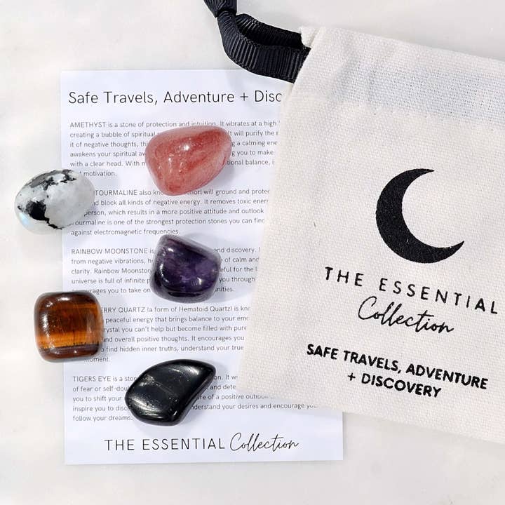 Safe Travels, Adventure + Discovery Crystal Kit for wholesale by The Essential Collection