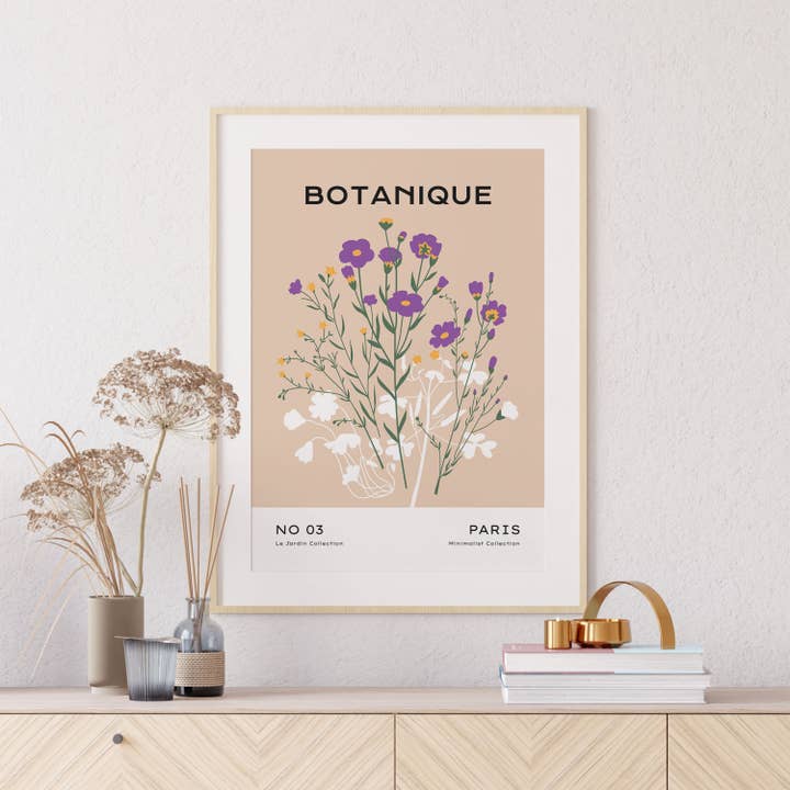 Blomstermarked Kunsttryk Plakat No6 for engroshandel hos el&chic