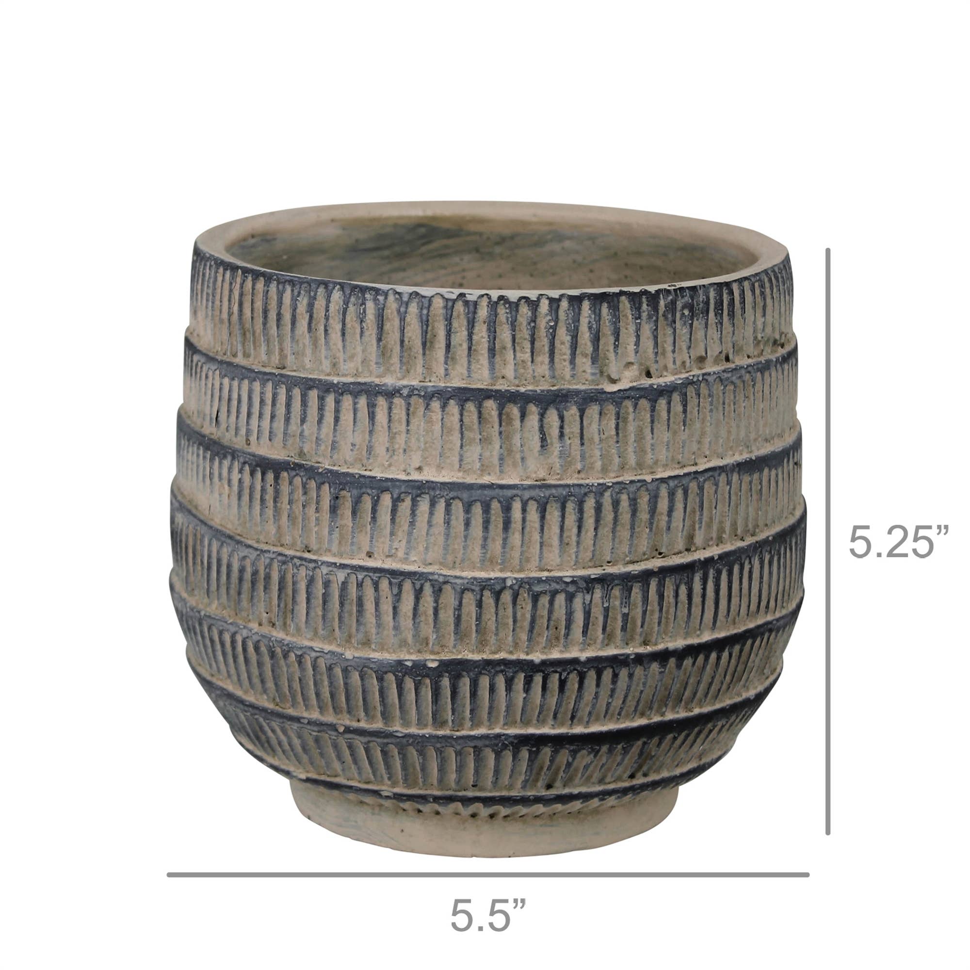 HomArt - Vendita all'ingrosso Vasi per piante - Cyrus Cachepot, Cemento, Bianco - Med1