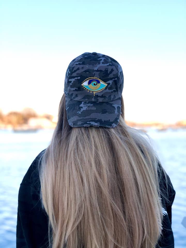 Black Camo Seanoe Dad Hat for wholesale by SEA NO EVIL