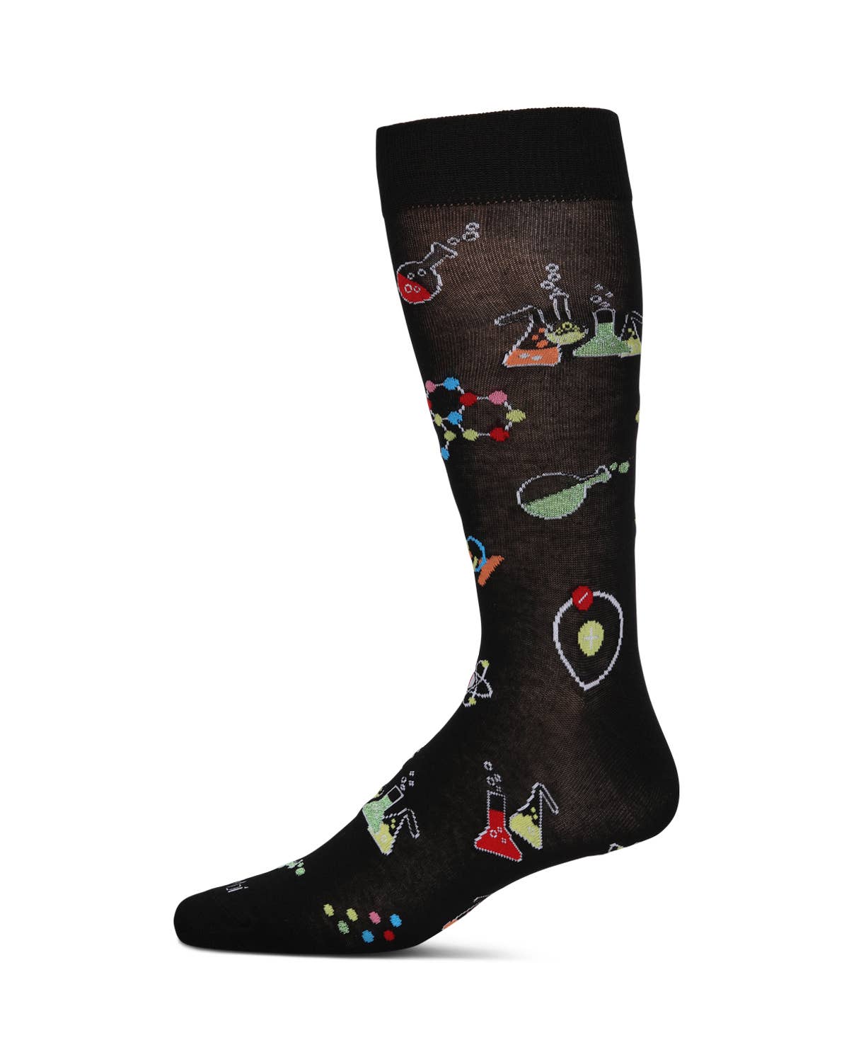 Black Men's Cool Science Geek Bamboo Blend Novelty Crew Sock for wholesale on Faire0