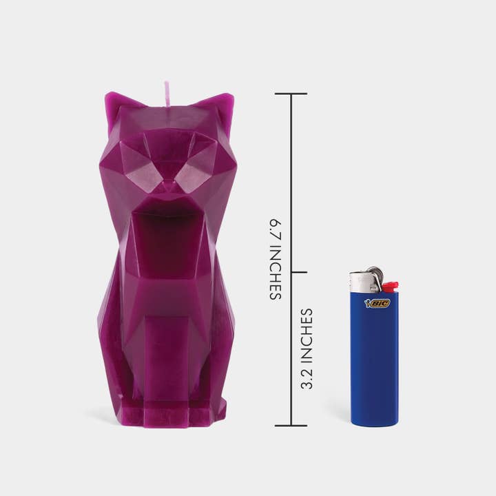 54 Celsius - Wholesale Novelty Candle - Pyropet Cat Candle with Skeleton - Red2