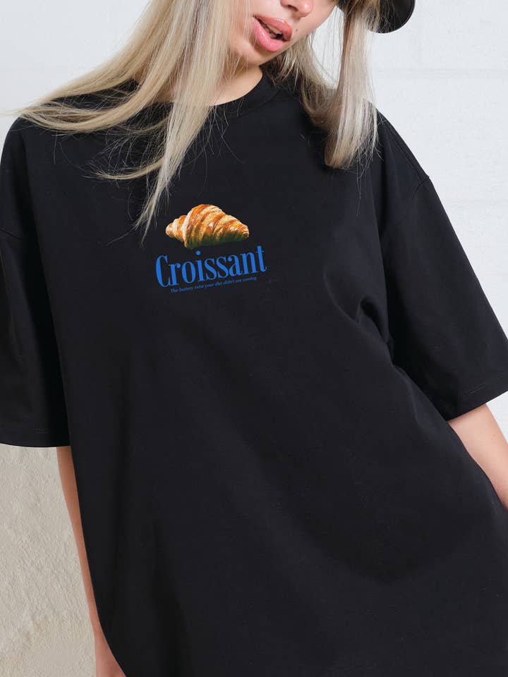Threadheads - Wholesale Screen printed t-shirt – unisex - Le Croissant Oversized Tee1