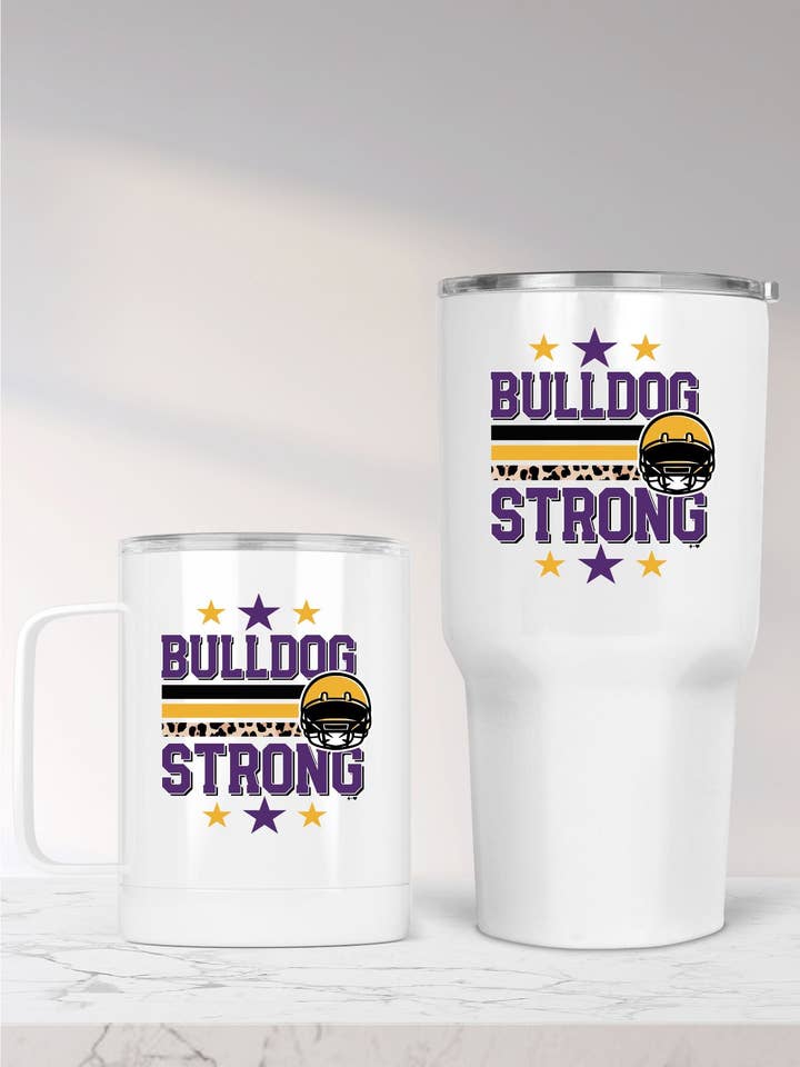 Vaisselle à alcool personnalisée School Spirit Strong (SPIRITDW1042) pour la vente par Hustle+Heart