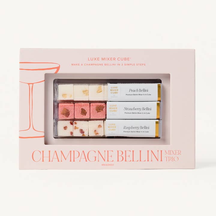 TEASPRESSA | LUXE Mixer Cube - Wholesale Cocktail Mix/Syrup - Champagne Bellini Mixer Kit0