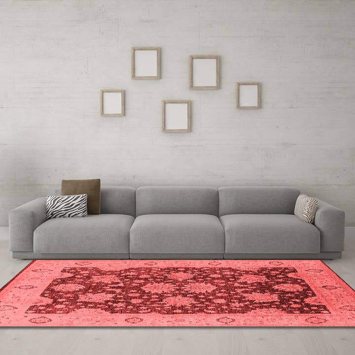 Machine Washable Oriental Red Traditional Area Rugs for wholesale by Ahgly