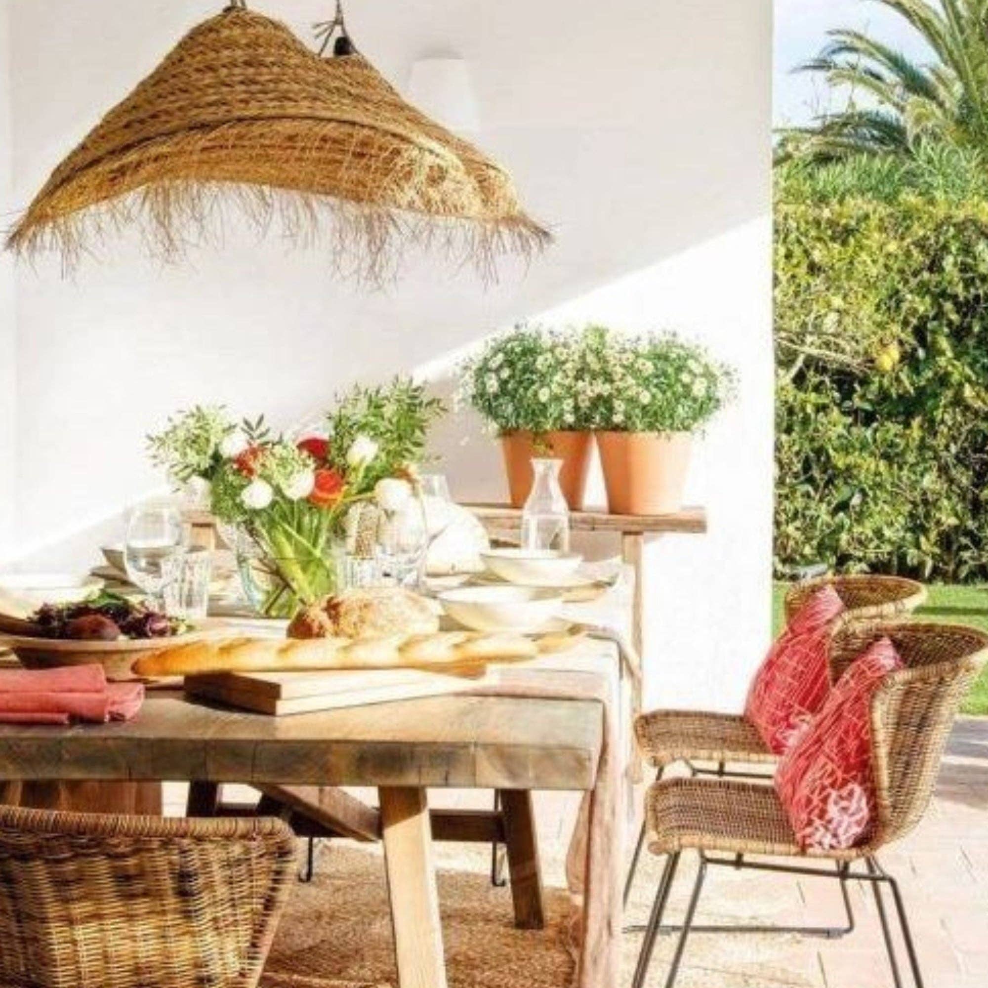 targa group – wholesale Lampshade – Parasol Shape Ceiling Natural Moroccan Lampshades1