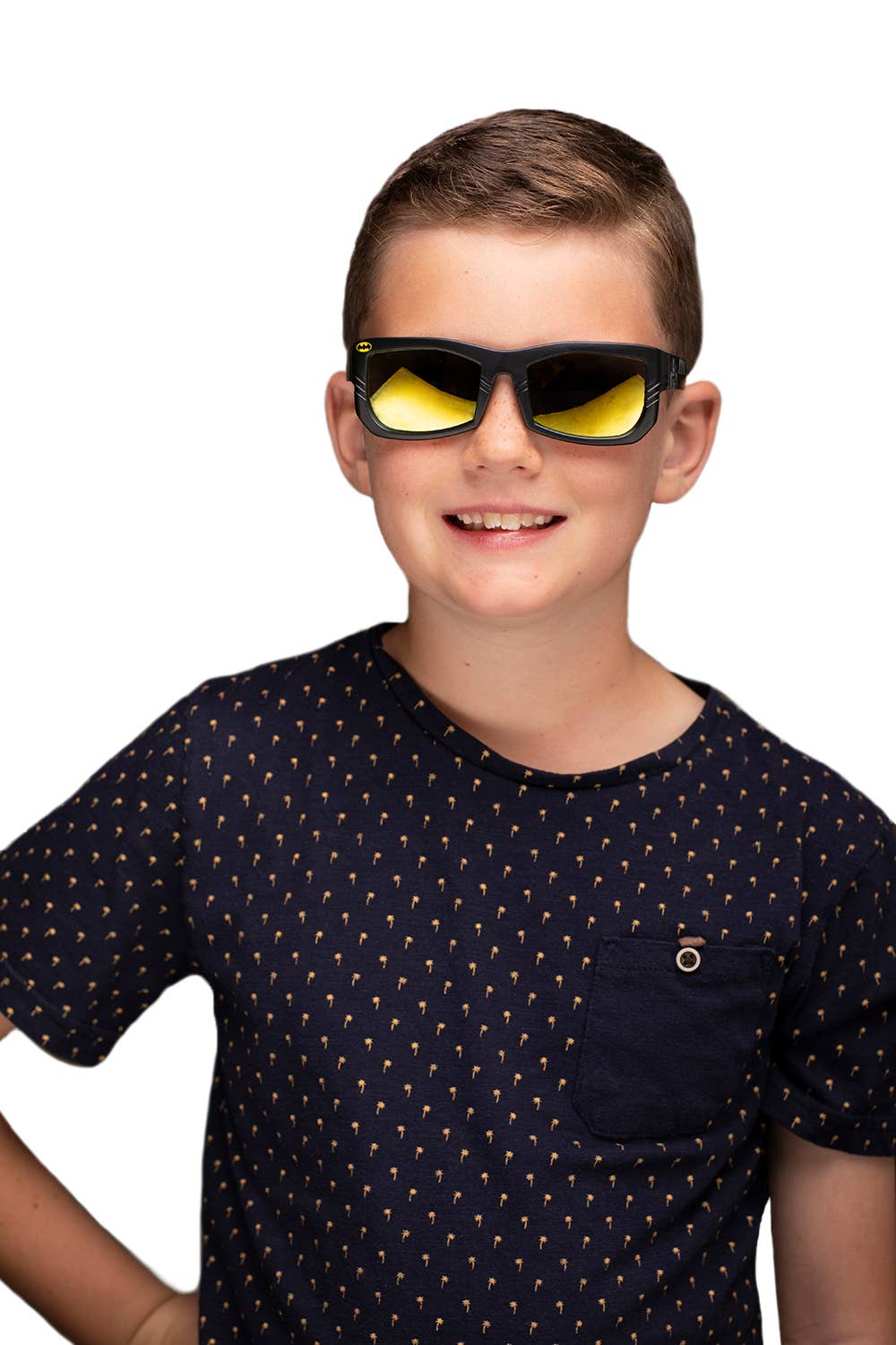 H2W dba Sun-Staches - Wholesale Sunglasses - Kids - Officially Licensed Kids Arkaid Batman Black Cutout Sunglass2