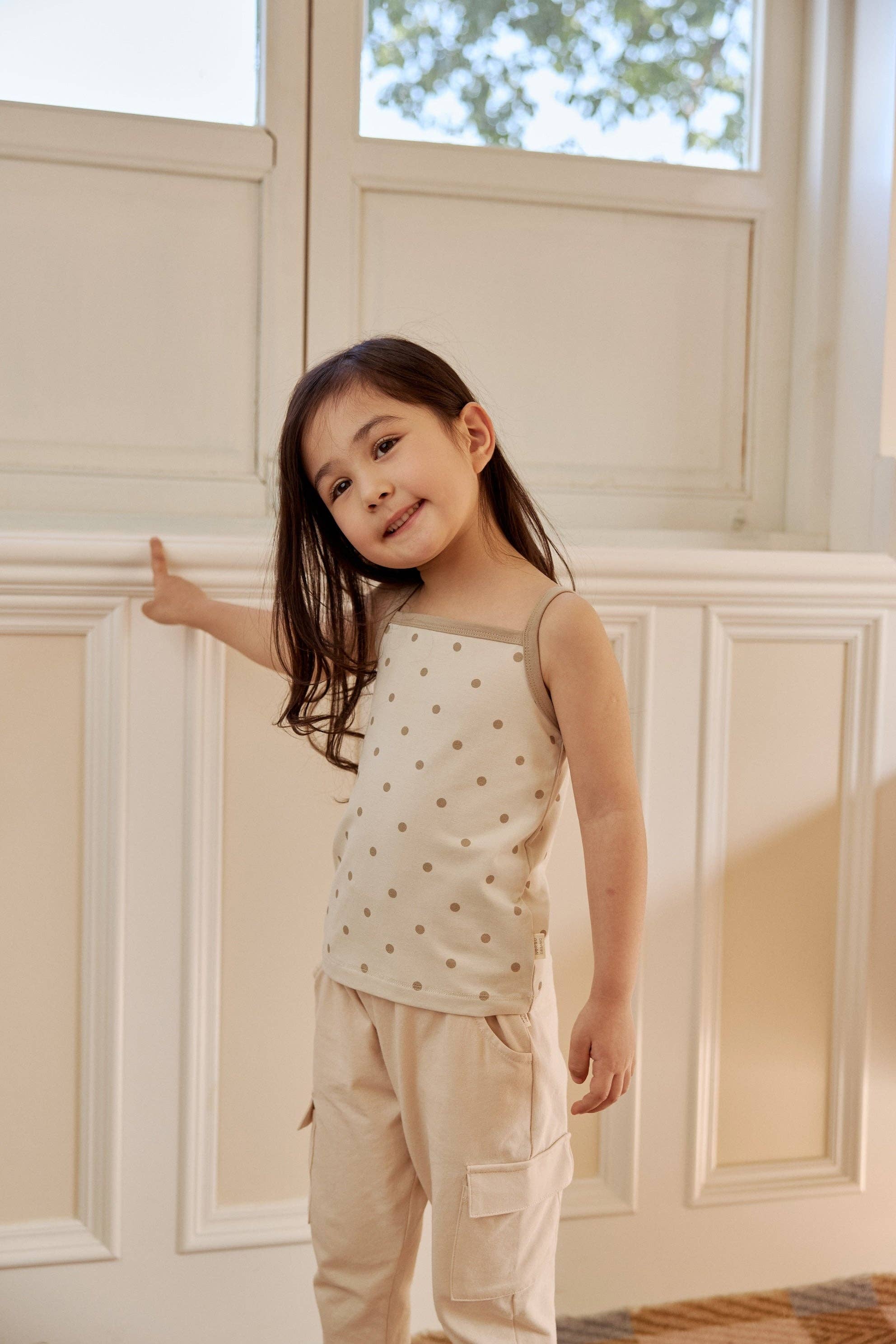 Norsu Organic - Wholesale Tank Top - Kids - Girls Organic Bamboo 2-piece Tank Top-Cream/Almond3