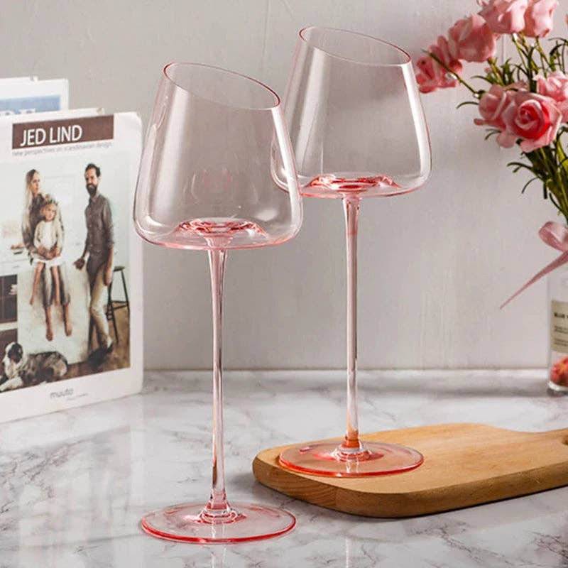 Kiyo Home - Wholesale Wine Glass - Pink Glasses 2-Piece Set11