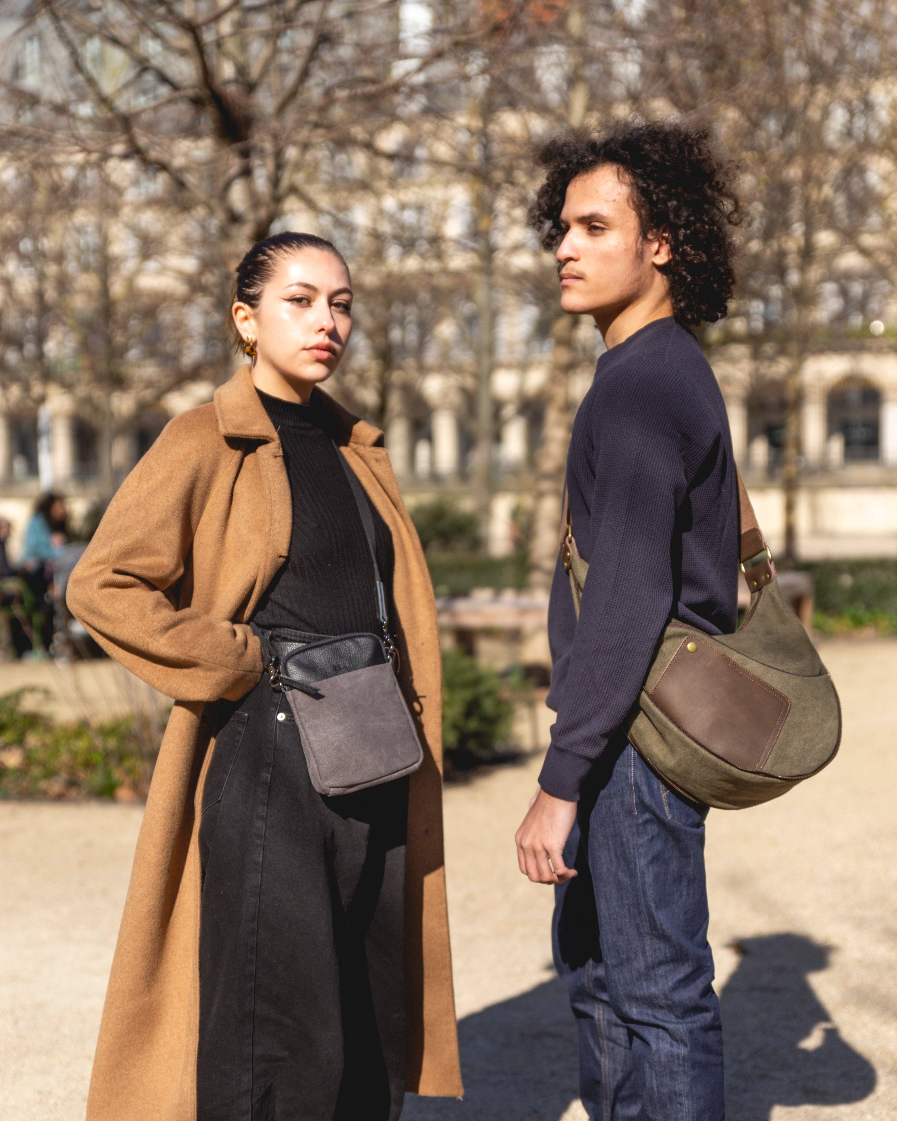 ZEDE PARIS - Vente Sac porté épaule – femme - ANVERS - Sac Bandoulière - Toile et cuir6