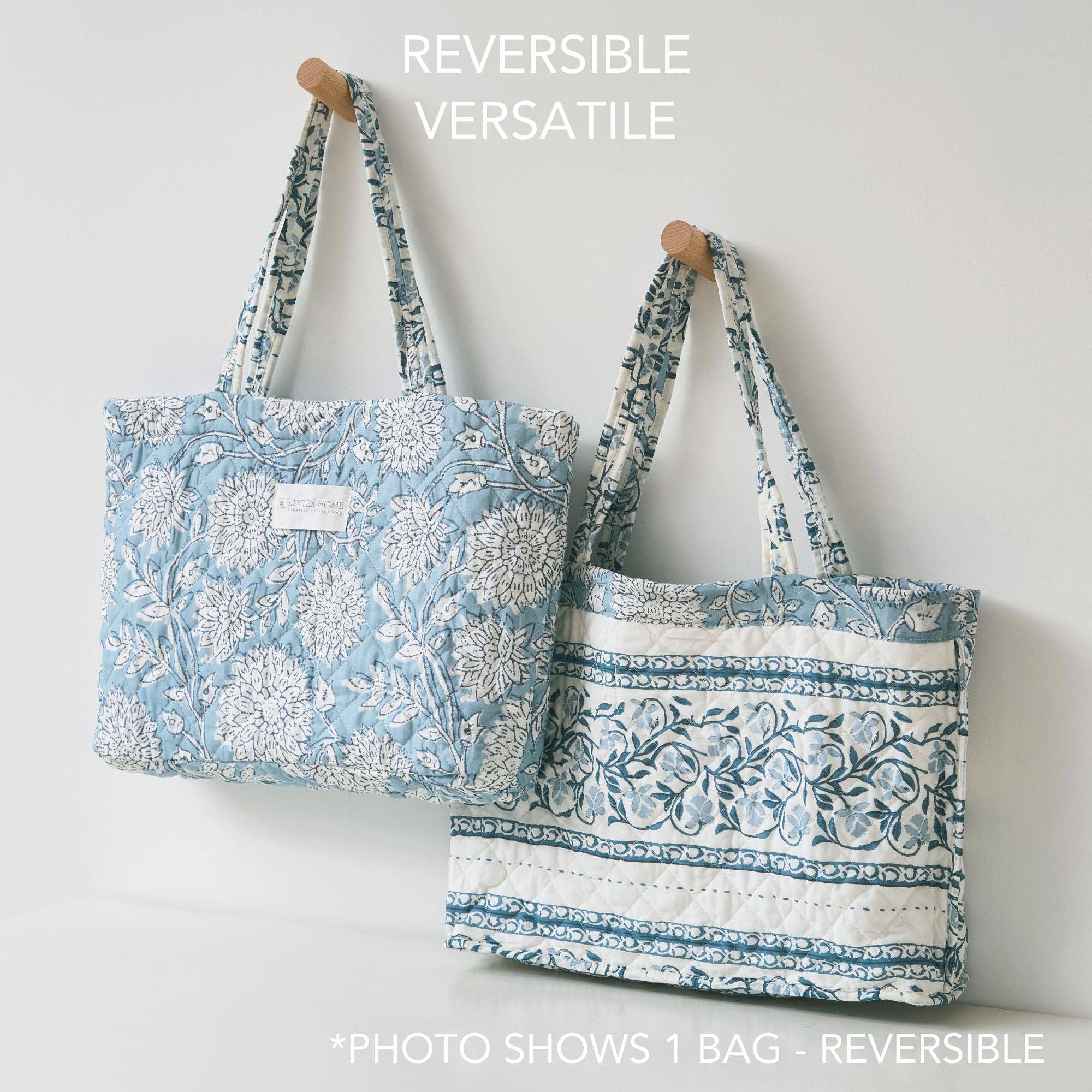 Levtex Home - Wholesale Tote Bag - Women's - Adare Blue Tote Bag2