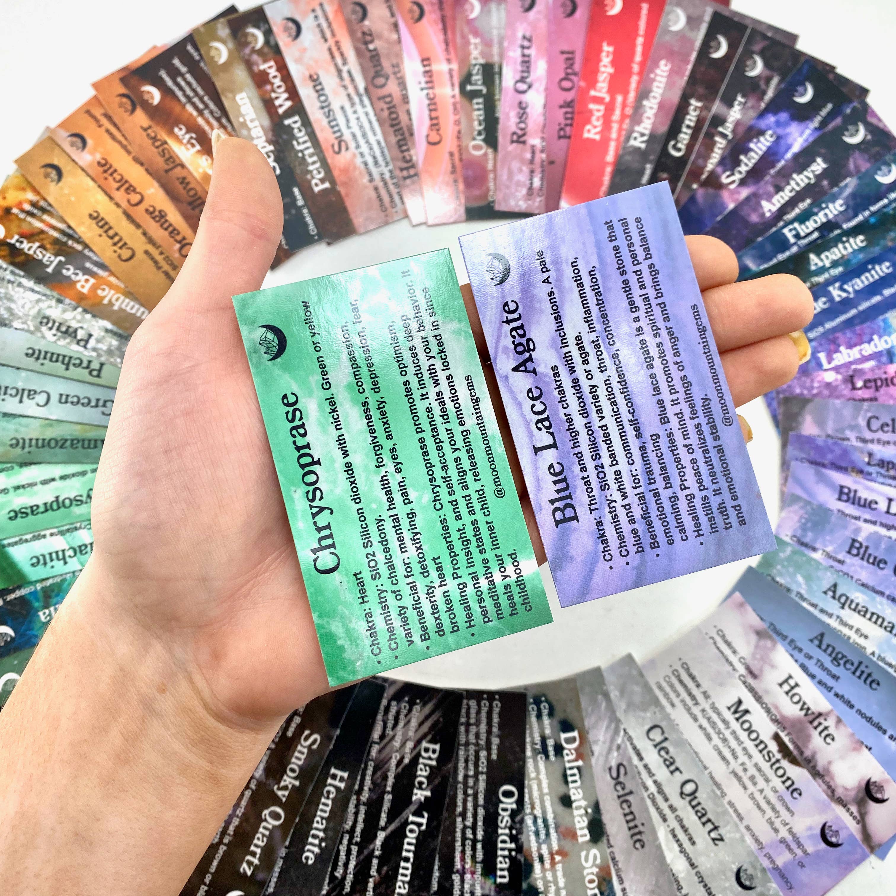 Moon Mountain Gems - Vente Cartes de tarot - Jeu de cartes de guérison par cristaux Édition 13