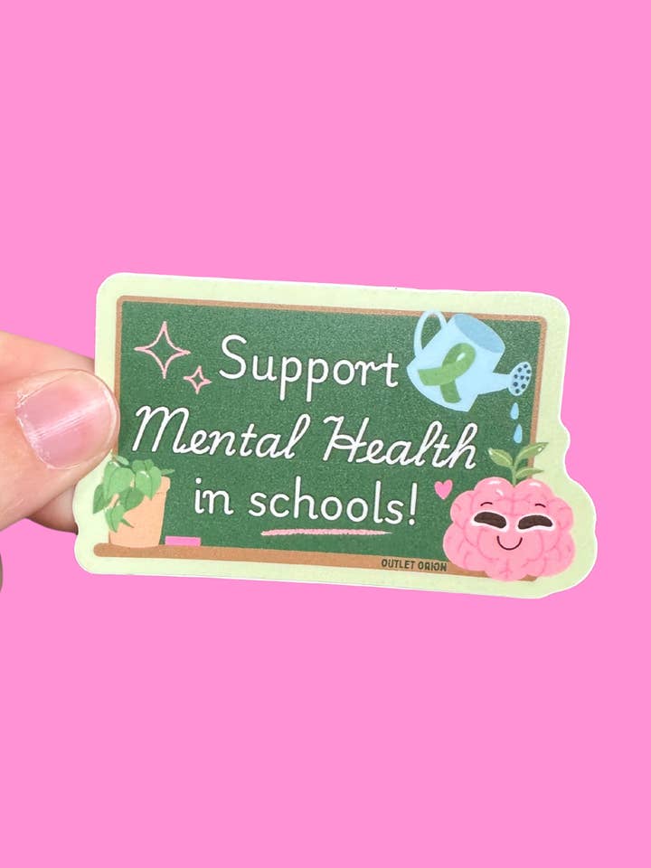 Support Mental Health in Schools Bubble-free sticker for wholesale by Outlet Orion