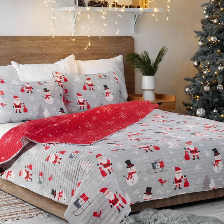 Ho Ho Ho Twin Quilt Set for wholesale by Avanti Linens