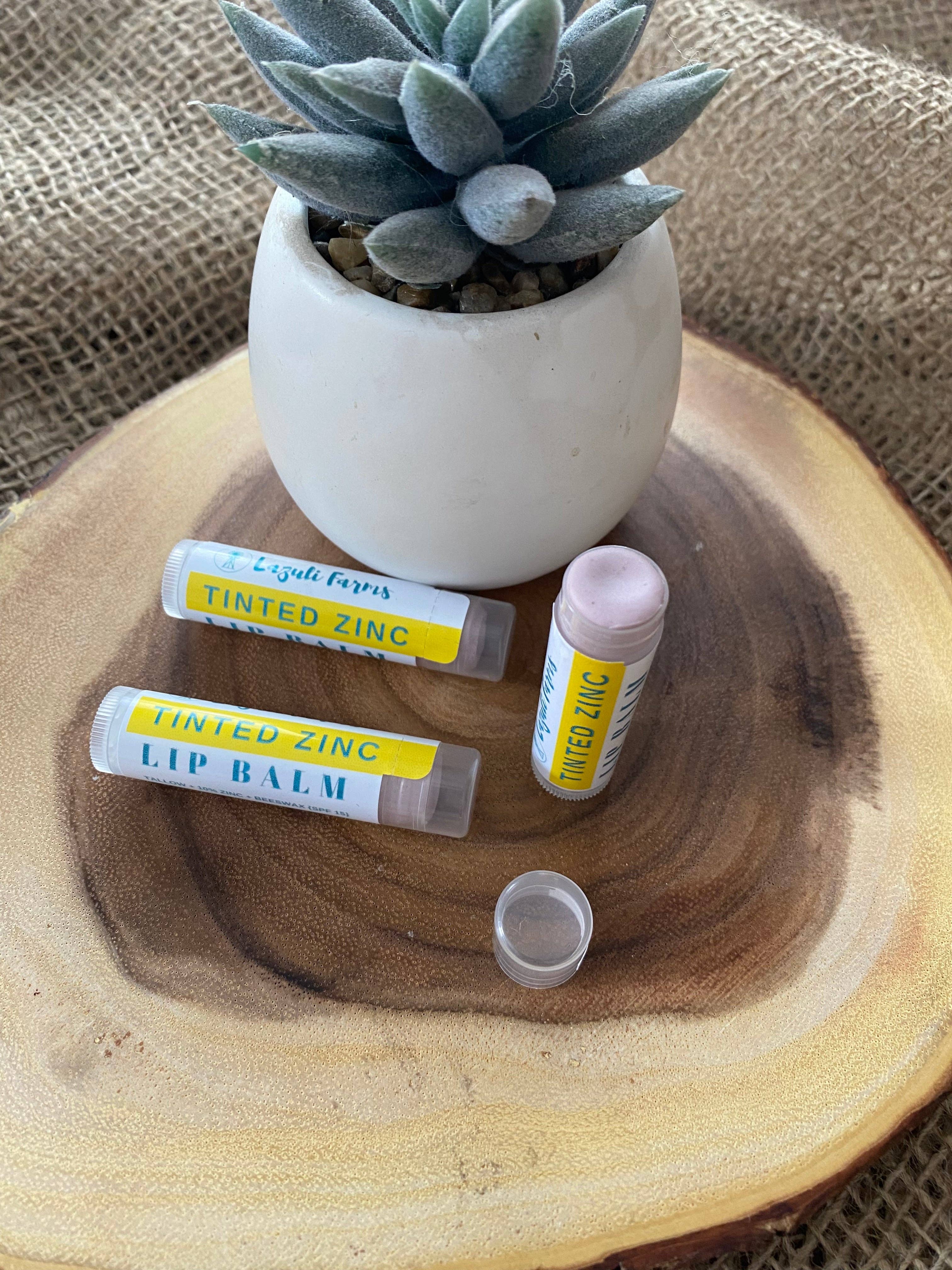 Lazuli Farms - Wholesale Lip Balm - Tinted Zinc Lip Balm with SPF 15 Protection | Zinc + Tallow + Beeswax | Natural Lip Moisturizer6
