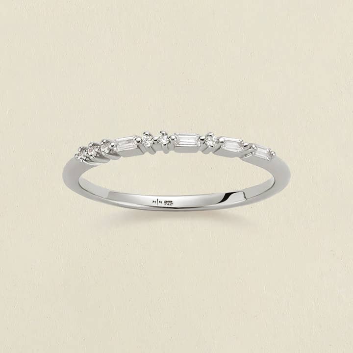 Made By Mary - Vente Bague avec plusieurs pierres - Bague en code Morse Ily
