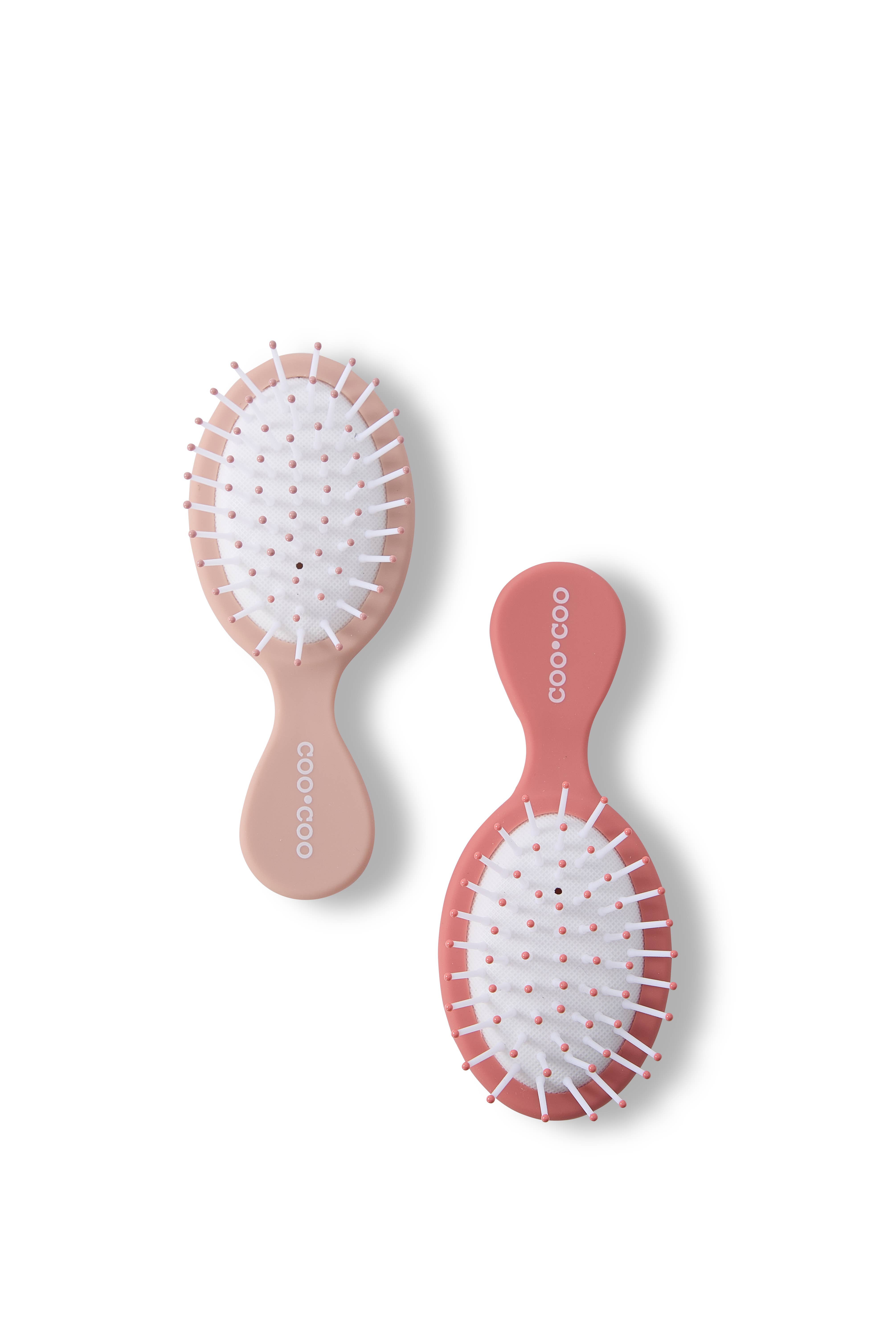 CooCoo Beauty - Wholesale Hair Brush/Comb - 2 PC Mini Hair Brush - Terra Cotta1