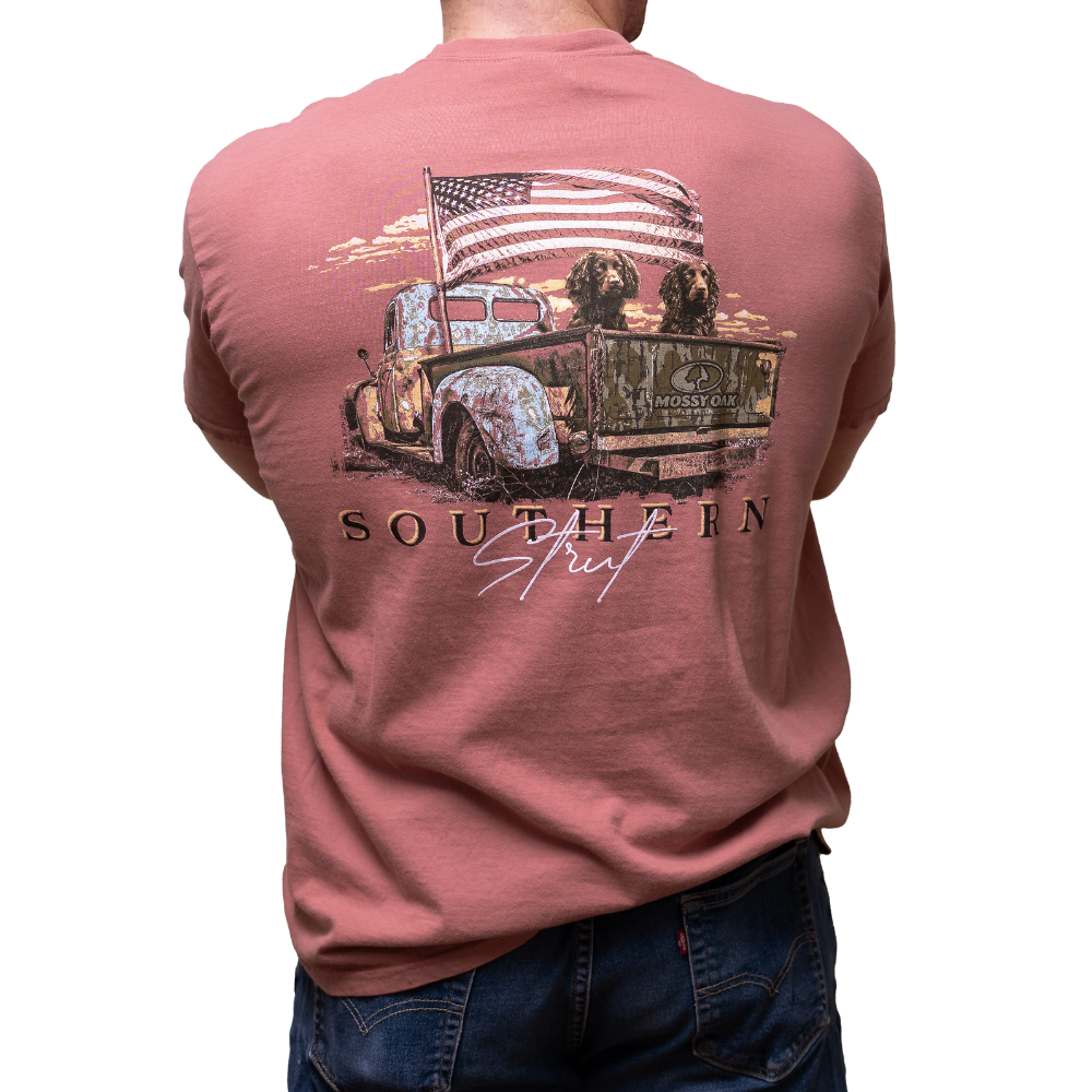 Mossy Oak Boykin Truck Nantucket Red Short-Sleeve T-Shirt for wholesale on Faire5