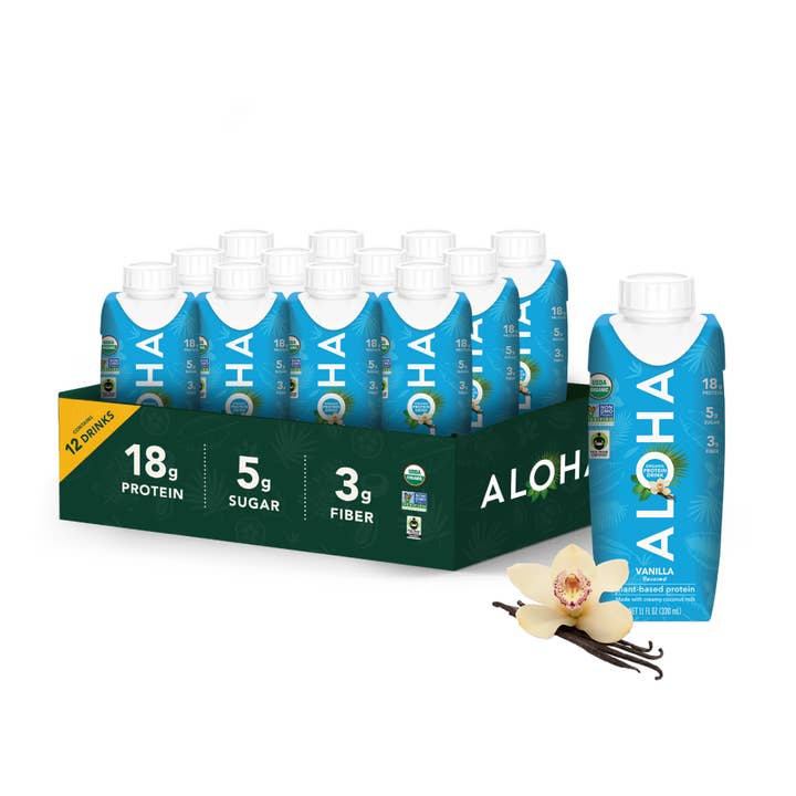 11oz Vanilla Protein Drink (Pack of 12) for wholesale by Aloha