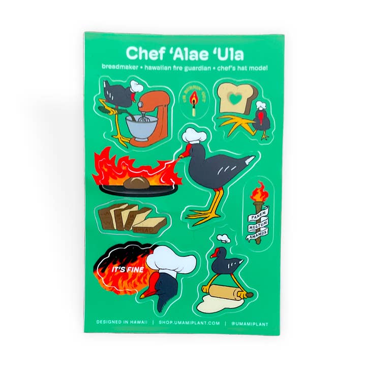 Chef ʻAlae ʻUla klistermärkesark för wholesale av UMAMIPLANT