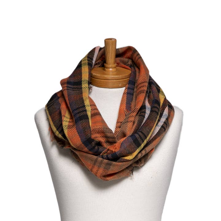 THSSN1151: Autumn: Plaid Infinity Scarf for wholesale by Taylor Hill Scarves & Co