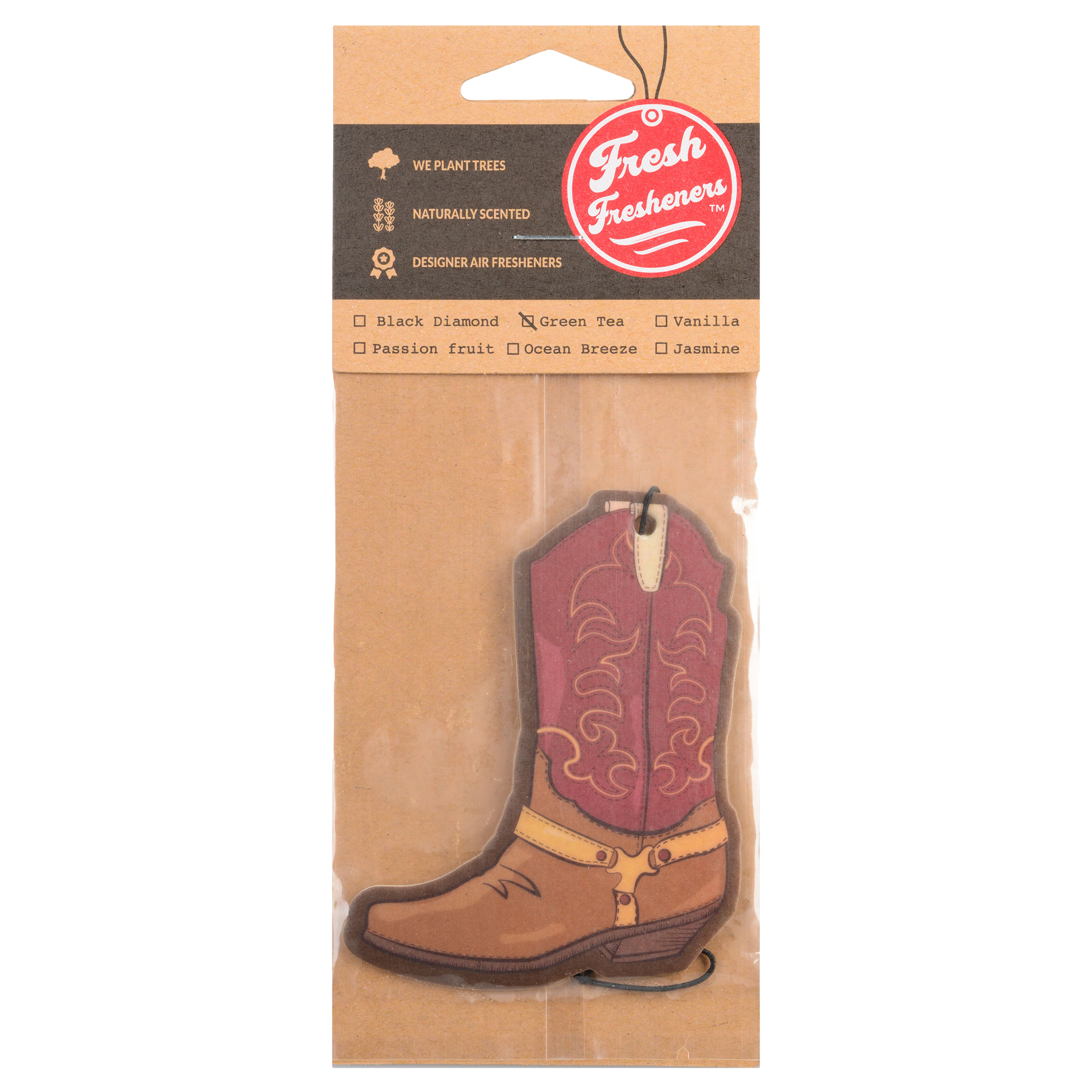 Fresh Fresheners - Wholesale Car Freshener - Unisex - Cowboy Boot Air Freshener Pack of 121