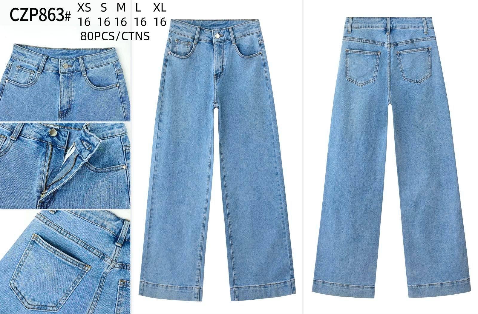 SWEET MAGIC MODA Y COMPLEMENTOS - Wholesale Jeans - Women's - BASIC HIGH-WAISTED STRAIGHT JEANS0