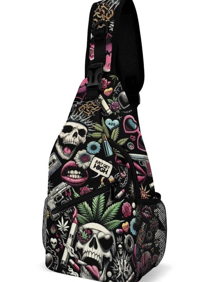 Chest Bag with Buckle: Punk for wholesale by Just Get High™