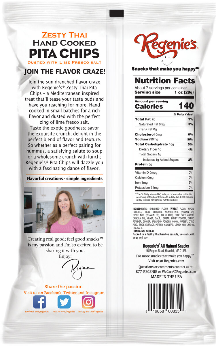 Regenie's All Natural Snacks - Wholesale Chips - Zesty Fiesta Pita Chips1
