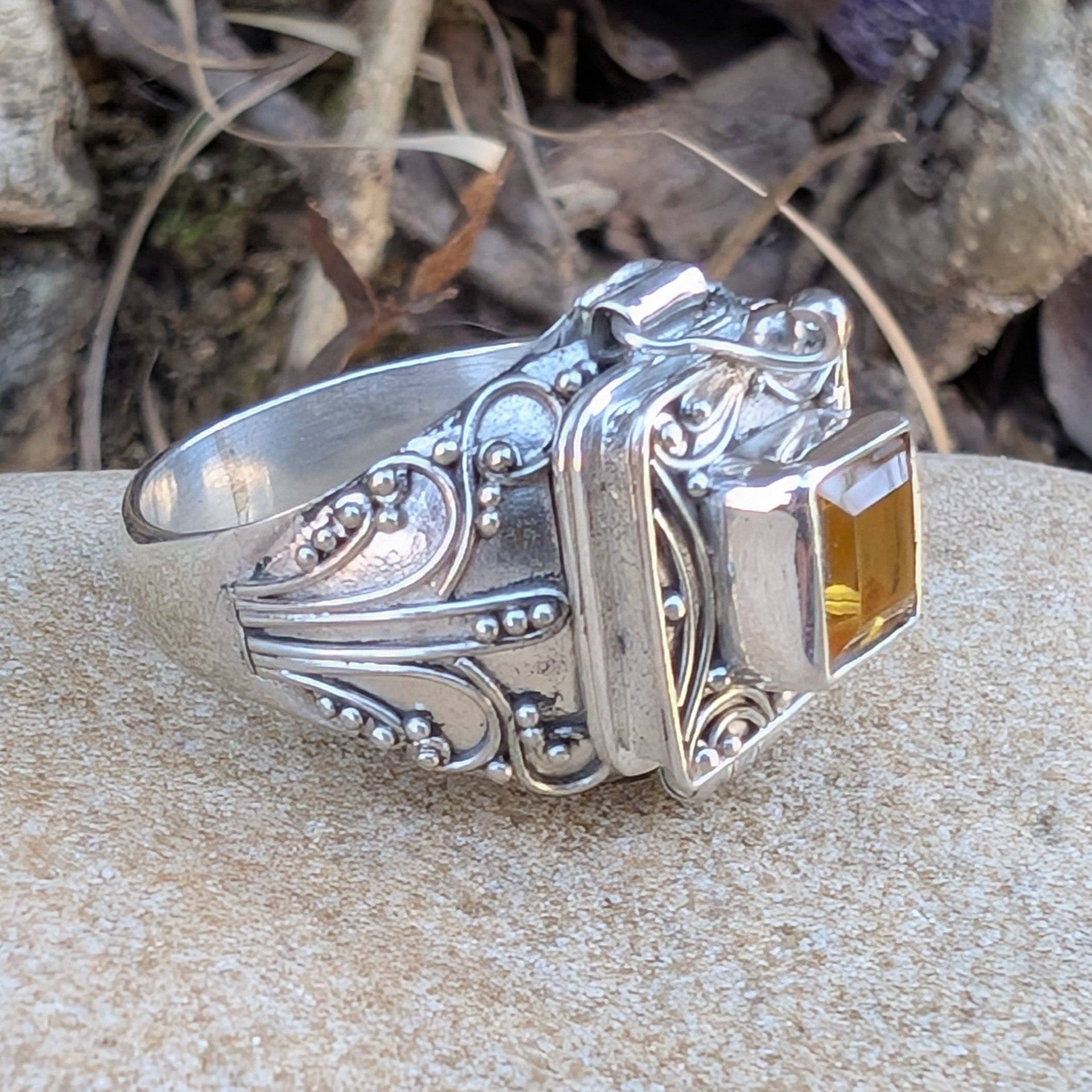 Silver Insanity - Wholesale Cocktail/Statement Ring - Midnight Elixir - Square Poison Locket Box Sterling Silver Ring0