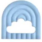 Three Hearts & Co./EMO & CO. - Wholesale Teether (Not Clip-On) - Baby - NEW Rainbow Silicone Teether1