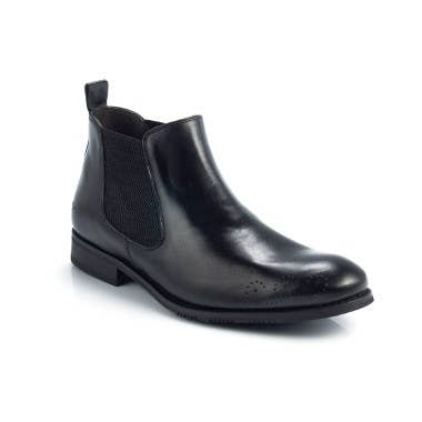 Bottines Chelsea en faux cuir couleur noir VENILA-NEGRO pour la vente par Ortiz & Reed