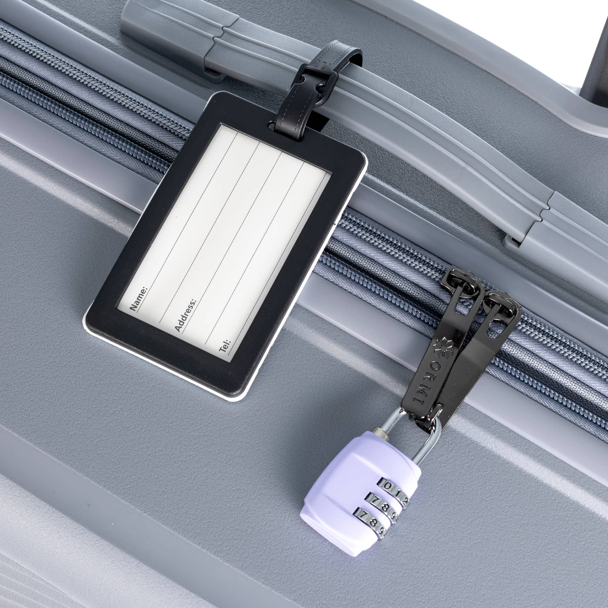 Lilac Luggage security kit Sirens design. for wholesale on Faire2