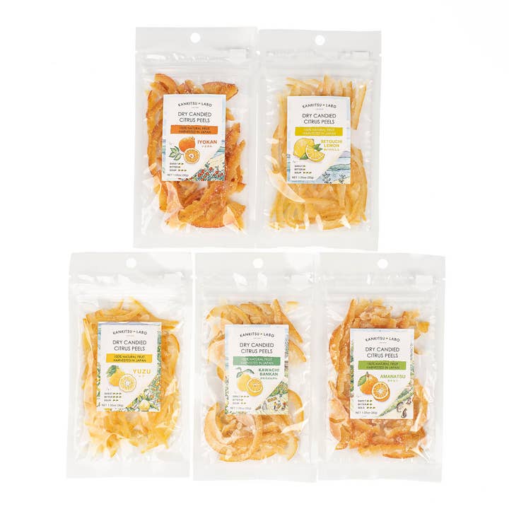 Umami Insider - Wholesale Dried/Dehydrated Fruit - Dry Candied Japanese Citrus Peels - Variety Pack (Yuzu, Aman