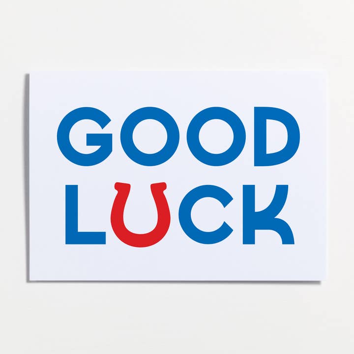 Good Luck Greeting Card for wholesale by Crispin Finn